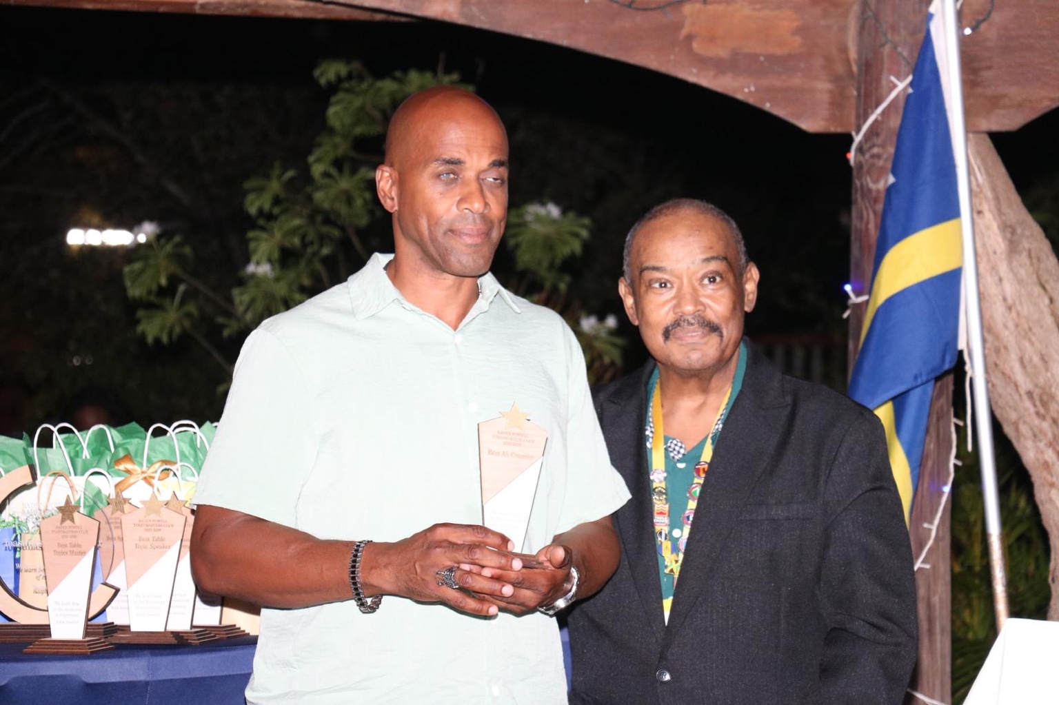 A member receives a special club award